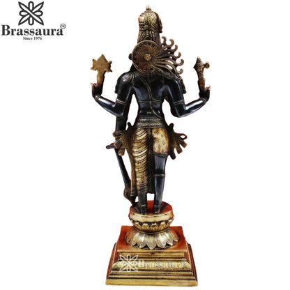 Brass Harihara Vishnu Statue Weight 10 Kg And Height 21.5 Inch