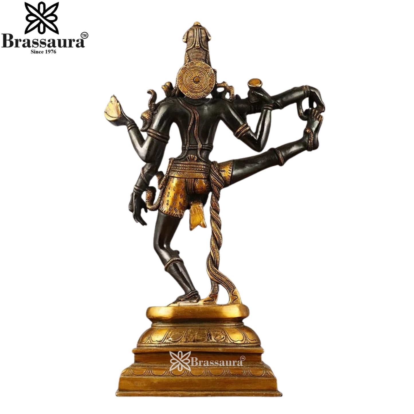 Brass Antique Dancing Natraj Statue Weight 8.5 Kg And Height 17.5 Inch