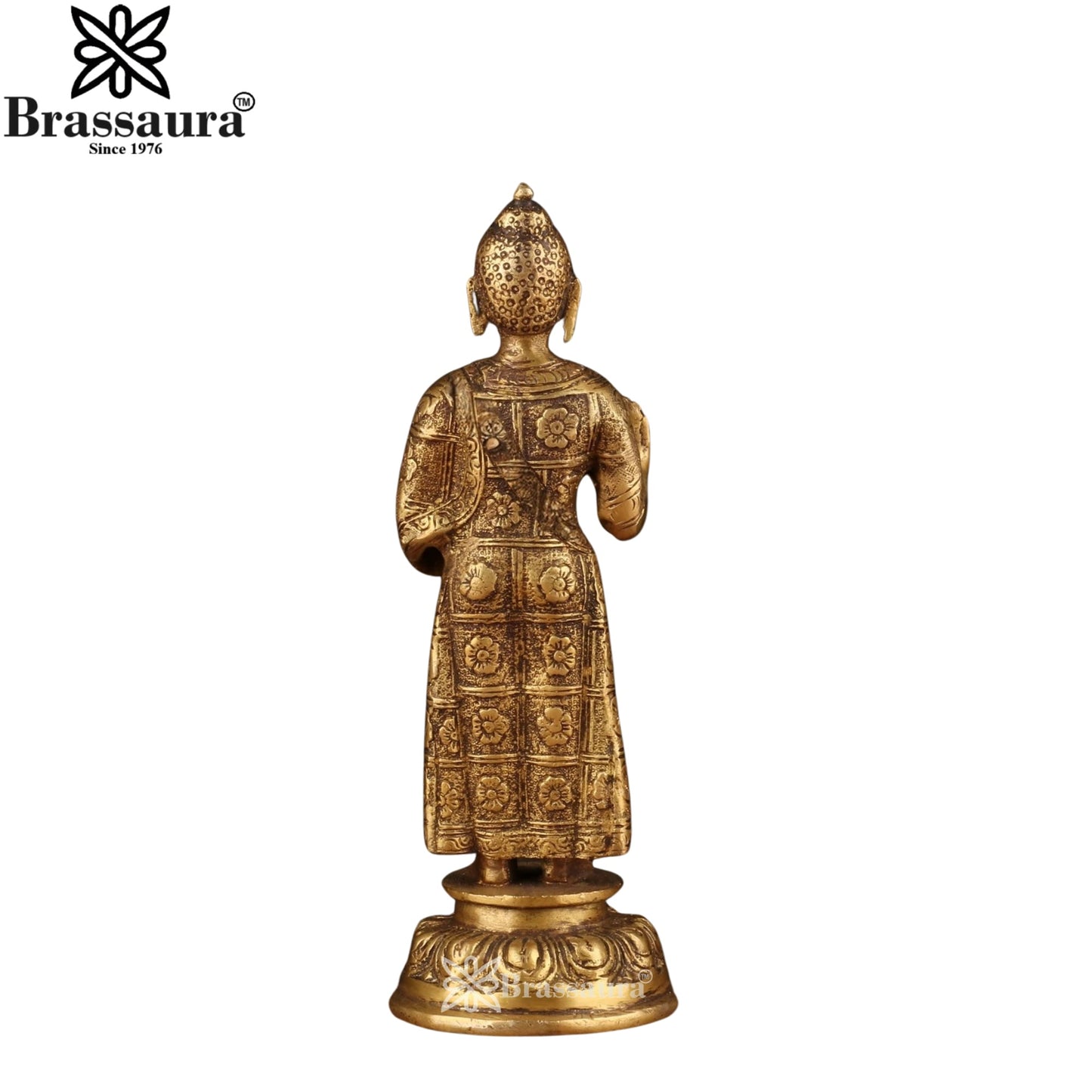 Brass Blessing Standing Buddha Weight 1 kg & Height 8 Inch