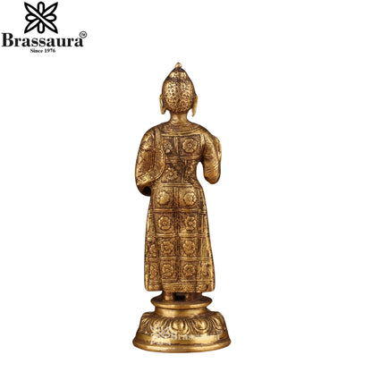 Brass Blessing Standing Buddha Weight 1 kg & Height 8 Inch