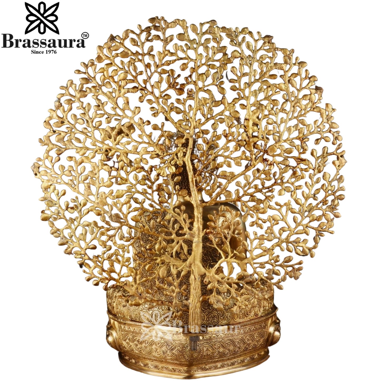 Brass Blessing Tree Buddha Weight 27.3 kg & Height 30 Inch