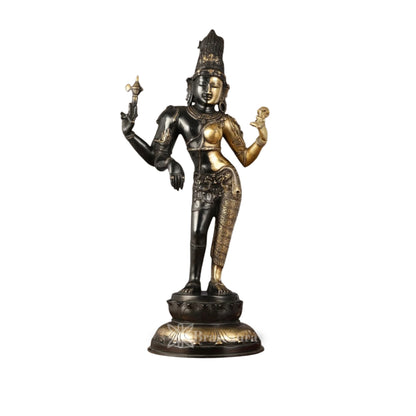 Brass Aardhnareshwar Statue Weight 14 Kg And Height 27 Inch