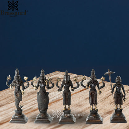 Brass Vishnu Dashavatar Statue Weight 4.6 Kg And Height 6 Inch