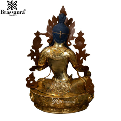 Copper Tara Statue Weight 3.6 Kg And Height 13 Inch