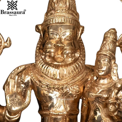 Bronze Narshimha Statue For Home Decor And Gift Items Weight 8.1 Kg And Height 12.5 Inches