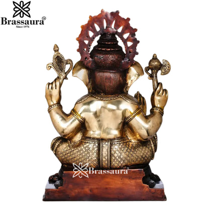 Brass Ganesha Statue Weight 22.3 Kg & Height 20 Inch