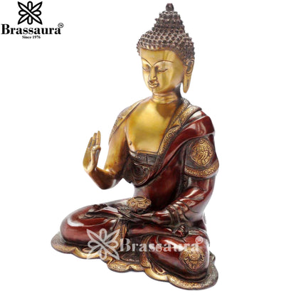 Brass Vintage Buddha Weight 7 Kg & Height 14 Inch