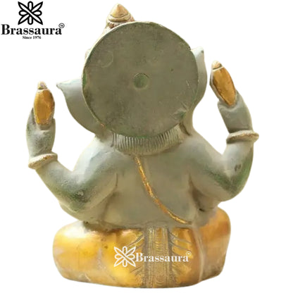 Brass Ganesha Statue Weight 2.2 Kg And Height 6 Inch