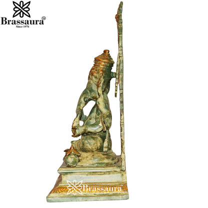 Brass Artistic Ring Ganesha Weight 10.8 Kg & Height 17 Inch