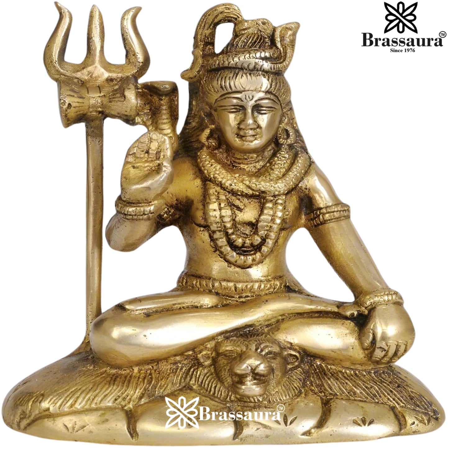 Brass Royal Golden Shiva Weight 2 Kg & Height 6 Inch