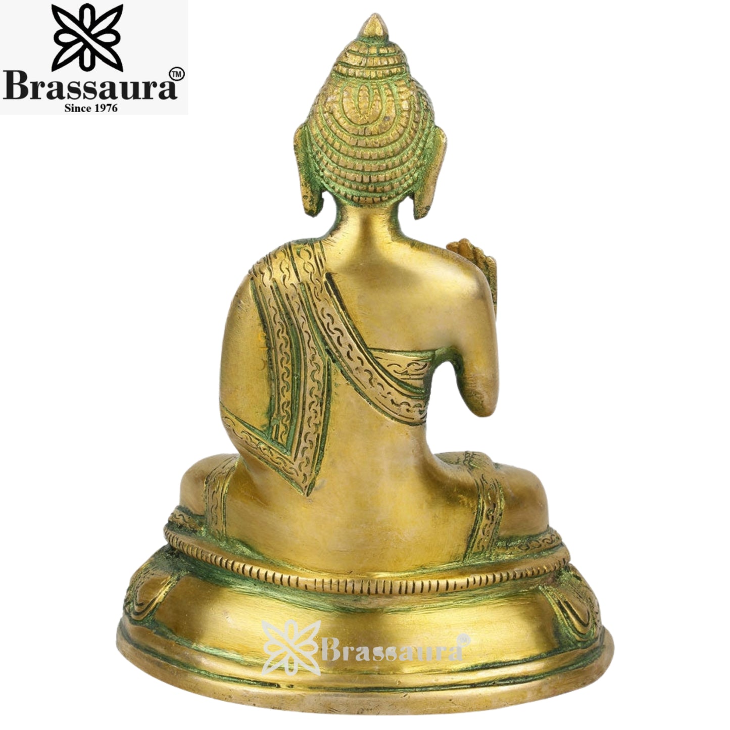 Brass Blessing Buddha Weight 1 kg & Height 6 Inch