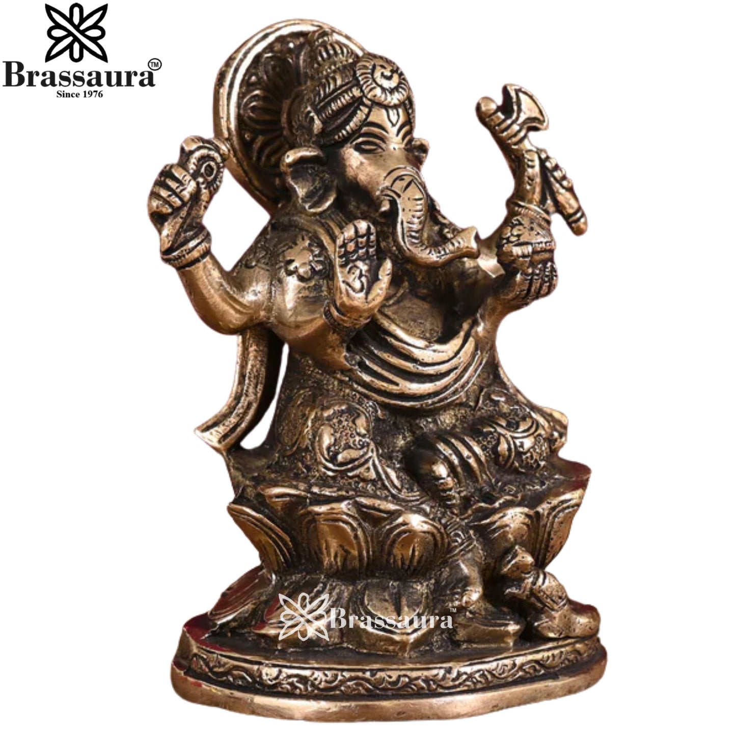 Brass Ganesha Statue Weight 1 Kg & Height 5 Inch