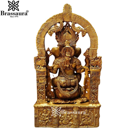 Brass Ring Ganesha Statue Weight 14.5 Kg & Height 20 Inch
