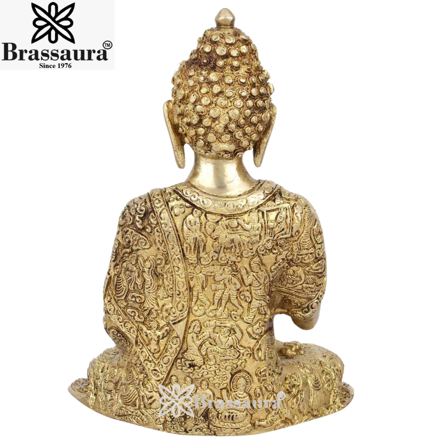 Brass Blessing Artistic Buddha Weight 3.5 kg & Height 10 Inch