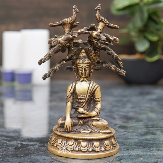 Brass Bhumisprasa Buddha Weight 1 kg & Height 6 Inch