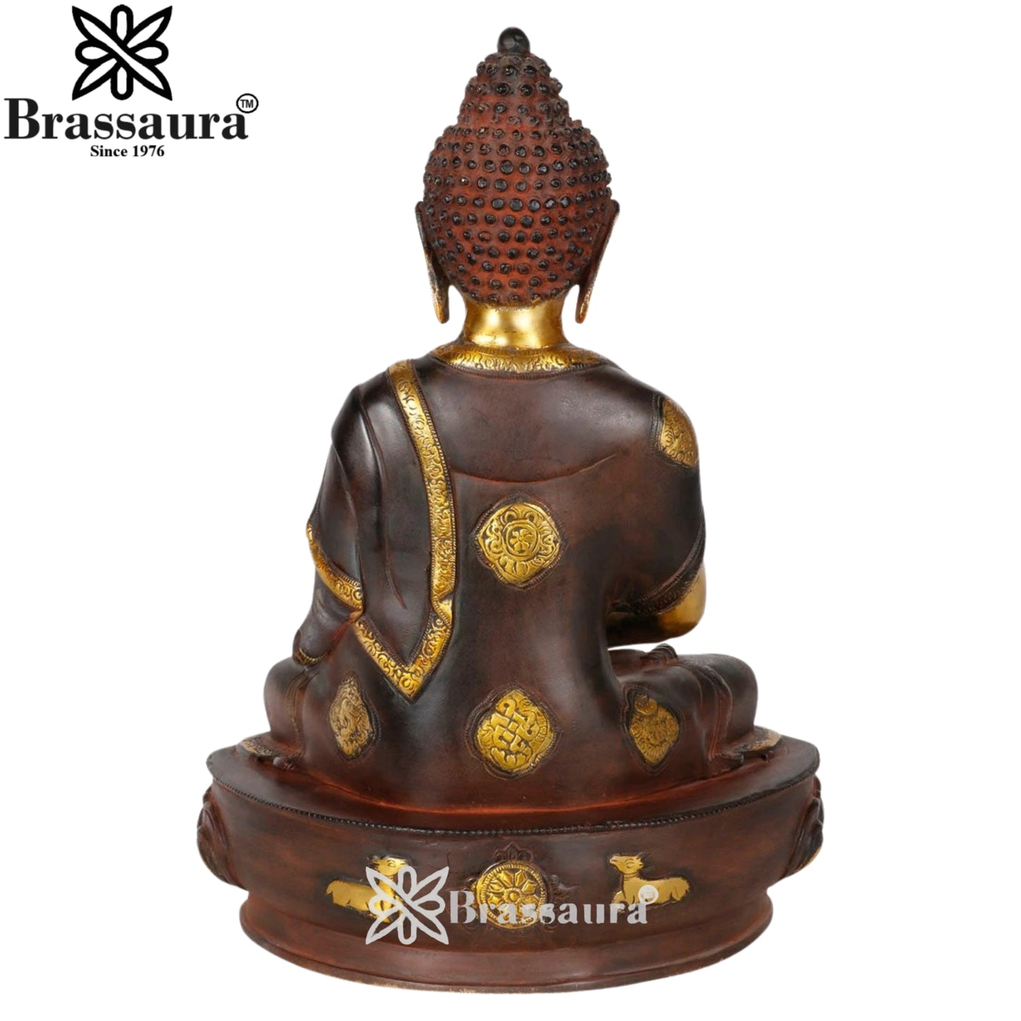 Brass Elegant Buddha Weight 11 kg & Height 17 Inch