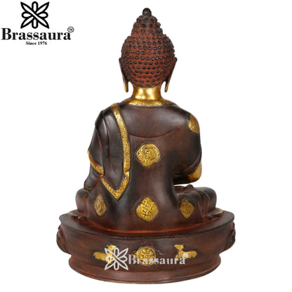 Brass Elegant Buddha Weight 11 kg & Height 17 Inch