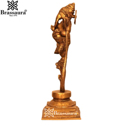 Brass Dancing Ganesha Statue Weight 8.7 Kg & Height 19 Inch