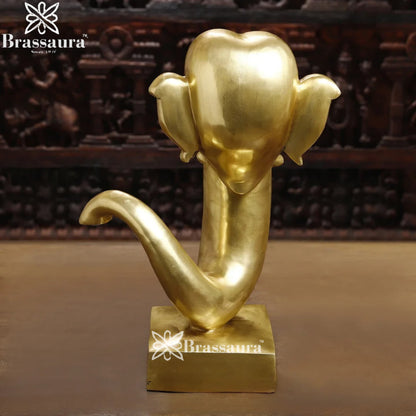 Brass Modern Ganesha Weight 12 Kg & Height 17 Inch