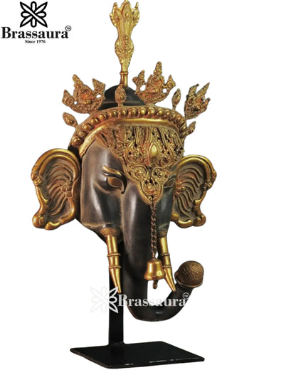 Brass Ganesha Statue Weight 6.1 Kg And Height 21.5 Inch