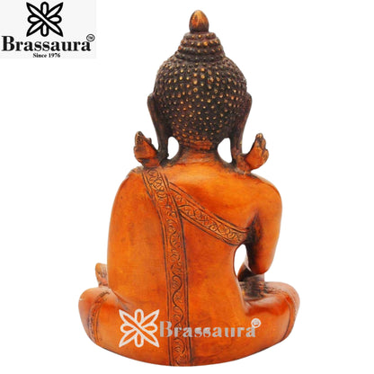 Brass Antique Buddha Weight 2 Kg & Height 8 Inch