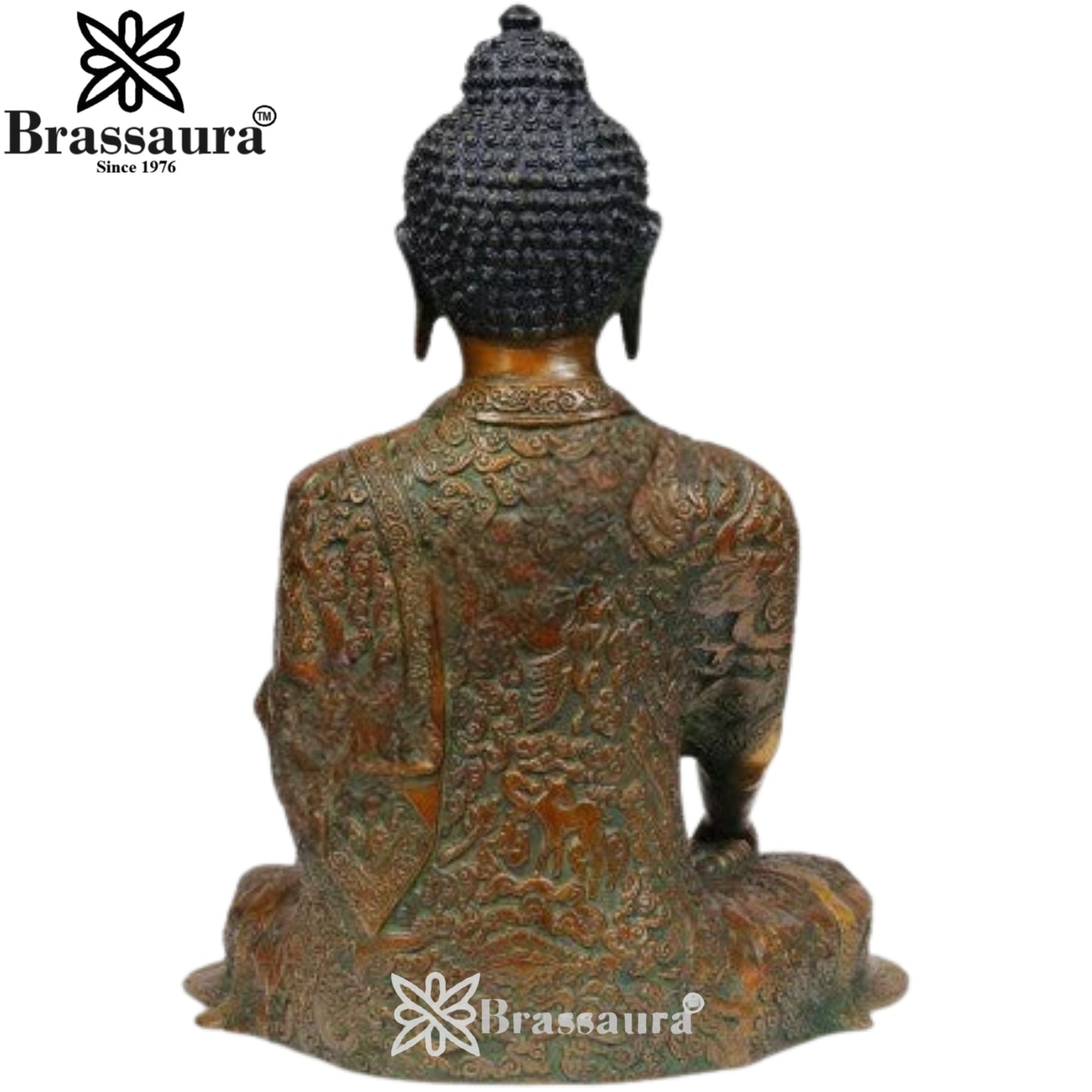 Brass Bhumisprasa Buddha Weight 8 kg & Height 13 Inch