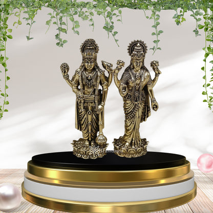 Brass Super fine Vishnu Laxmi Statue Weight .288 Kg And Height 5 Inch