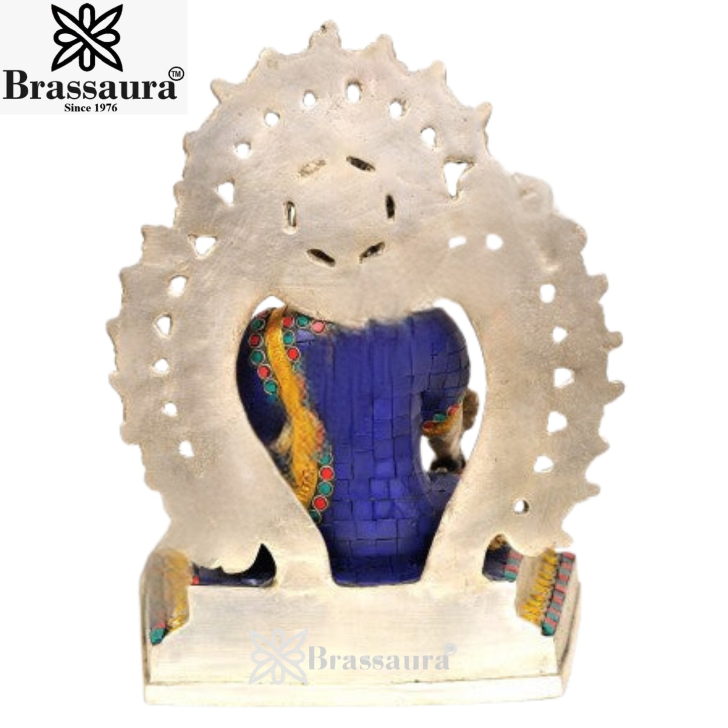 Brass Bhumisprasa Gem Stone Work Buddha Weight 6 Kg & Height 11 Inch