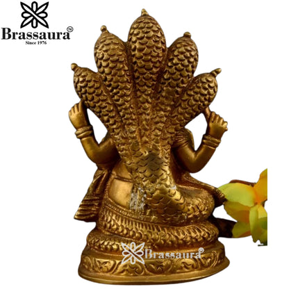 Brass Ganesha Statue Weight .875 Kg And Height 4.7 Inch