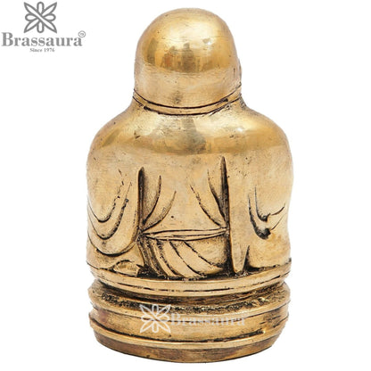 Brass Laughing Buddha Weight 2.8 kg & Height 7 Inch
