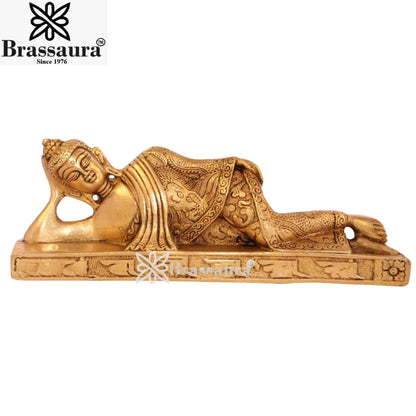 Brass Relaxing Buddha Weight 1.1 Kg & Height 3 inch