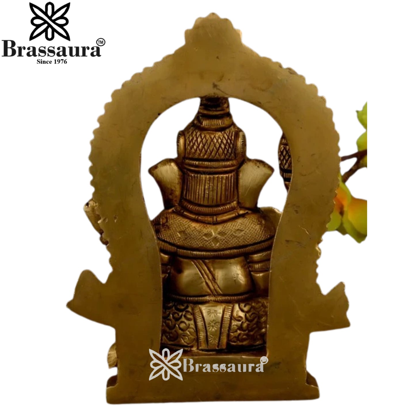 Brass Ring Ganesha Statue Weight 1 Kg And Height 4.5 Inch