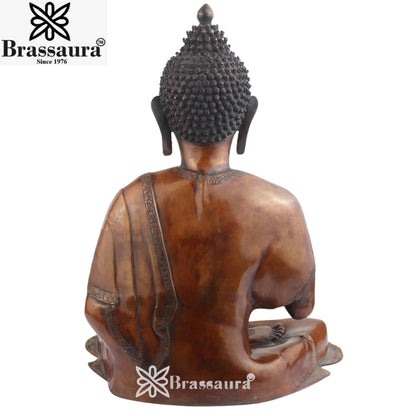 Brass Blessing Buddha Weight 29 Kg & Height 30 Inch