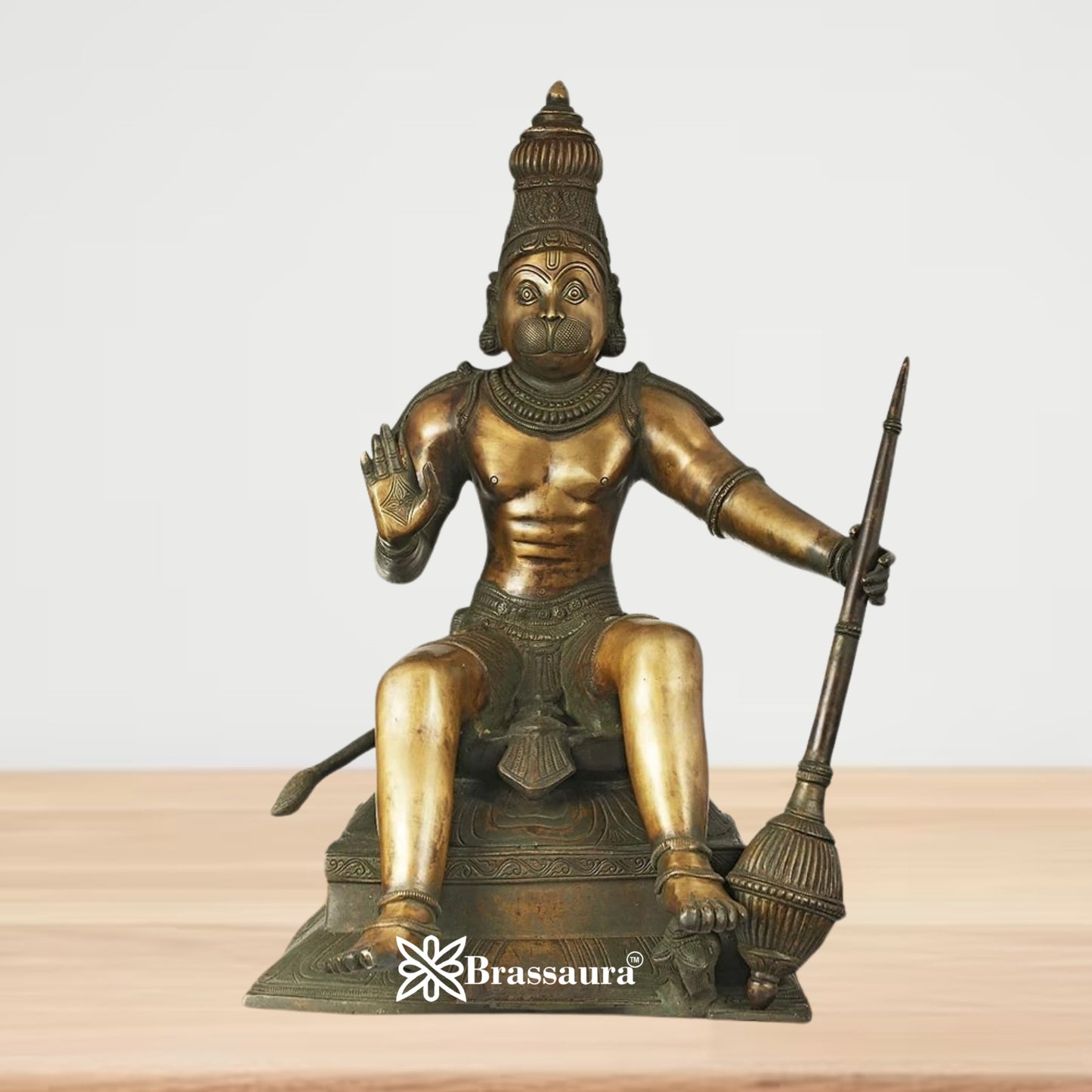 Brass Vintage Hanuman Statue Weight 28 Kg And Height 23 Inch