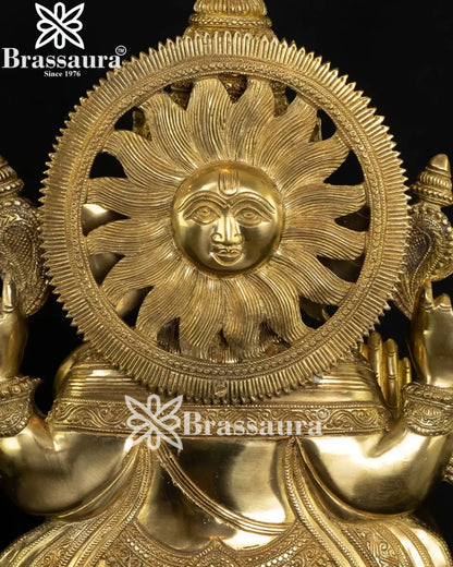 Brass Ganesha Statue Weight 21 Kg And Height 19.5 Inch
