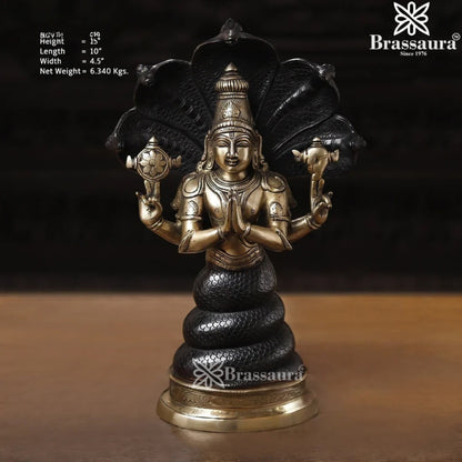 Brass Patanjali Statue Weight 6.34 Kg And Height 15 Inch