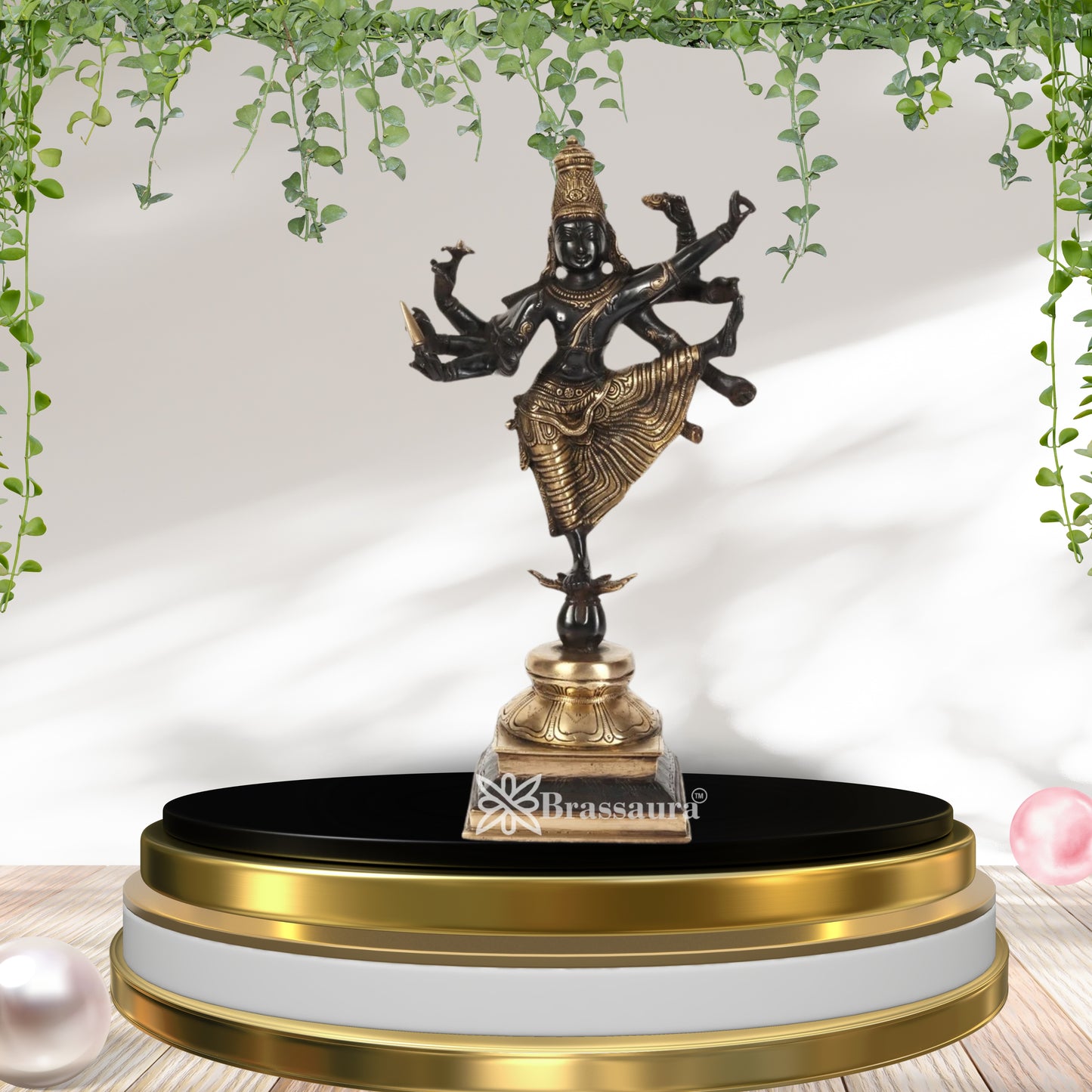 Brass Chola Dancing Vishnu Statue Weight 5.3 Kg And Height 16 Inch