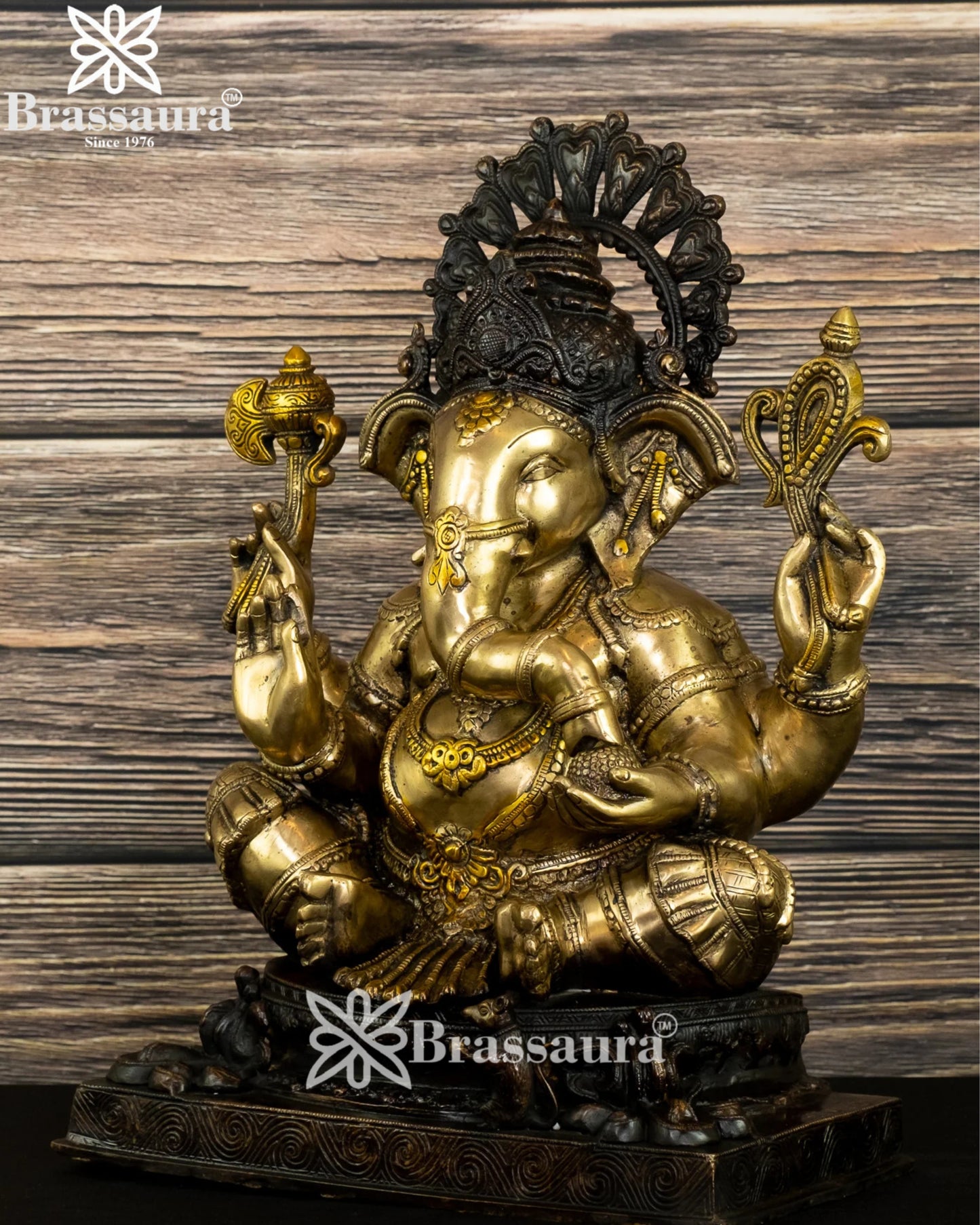 Brass Ganesha Statue Weight 22 Kg And Height 20 Inch