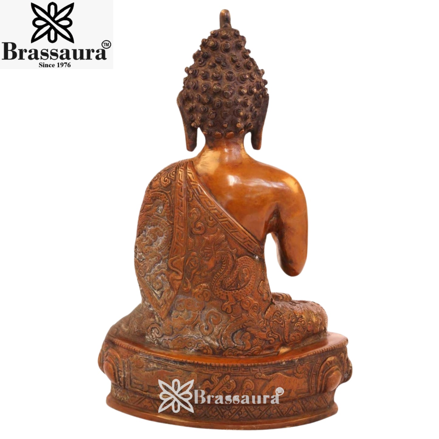 Brass Vintage Buddha Weight 3.6 Kg & Height 12 inch