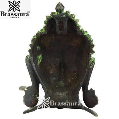 Brass Antique Buddha Weight 2 Kg & Height 8 Inch