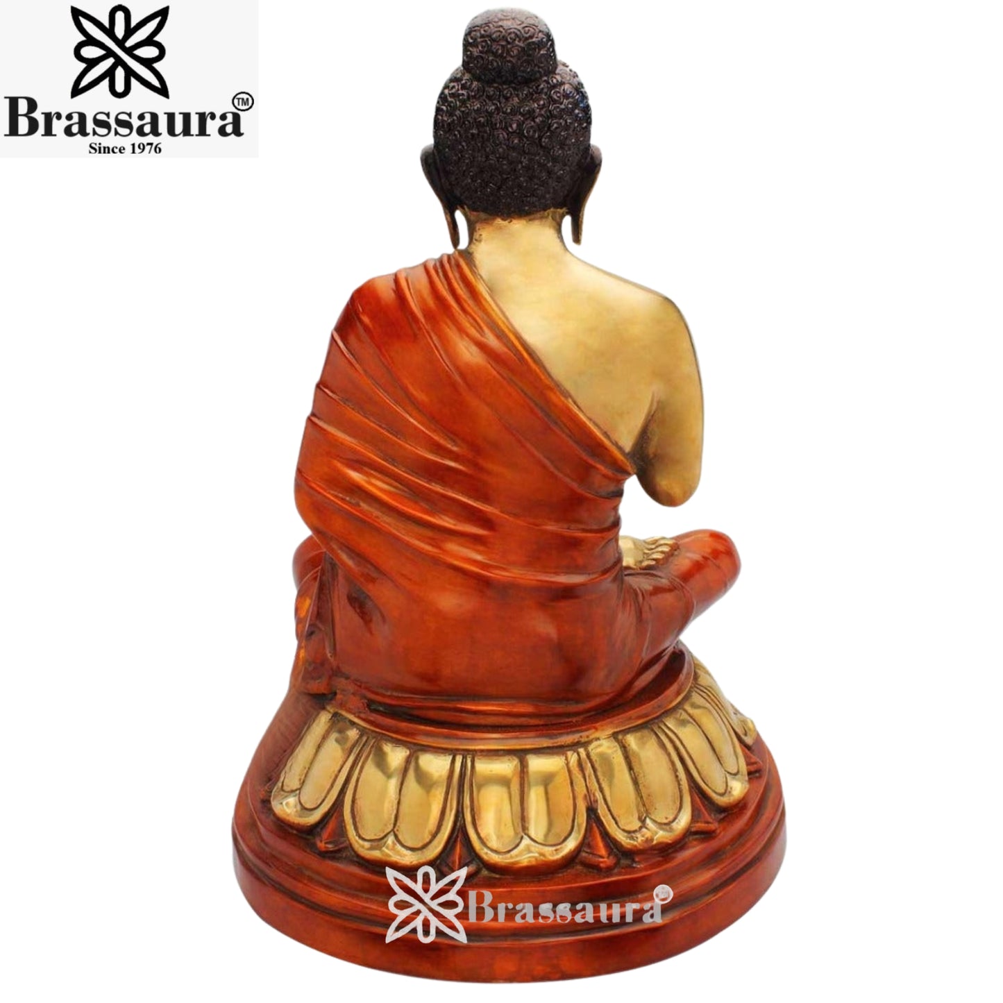 Brass Classic Buddha Weight 15.6 Kg & Height 22 Inch