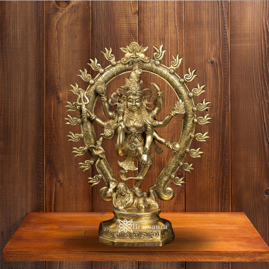Brass Dancing Natraj Statue Weight 6.5 Kg And Height 16.5 Inch