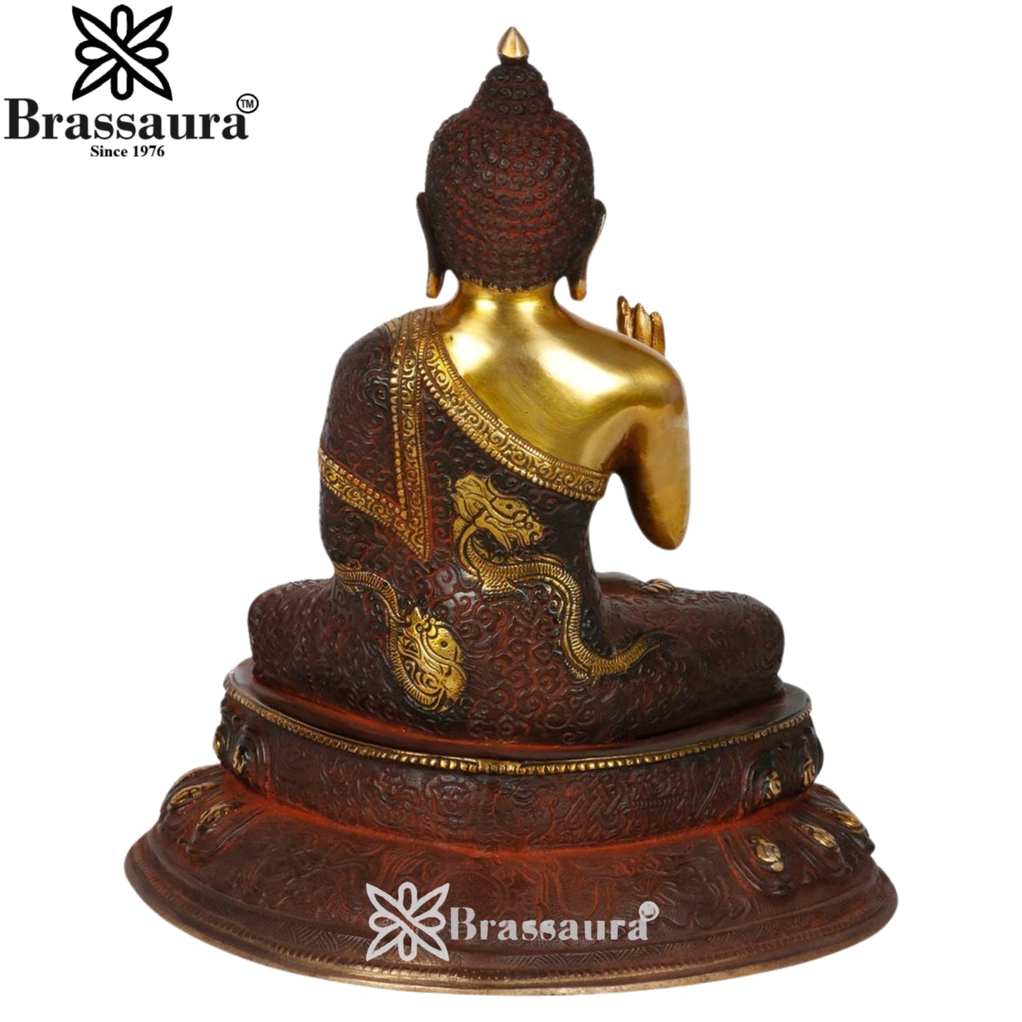 Brass Blessing Buddha Weight 7 kg & Height 12 Inch