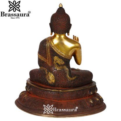 Brass Blessing Buddha Weight 7 kg & Height 12 Inch