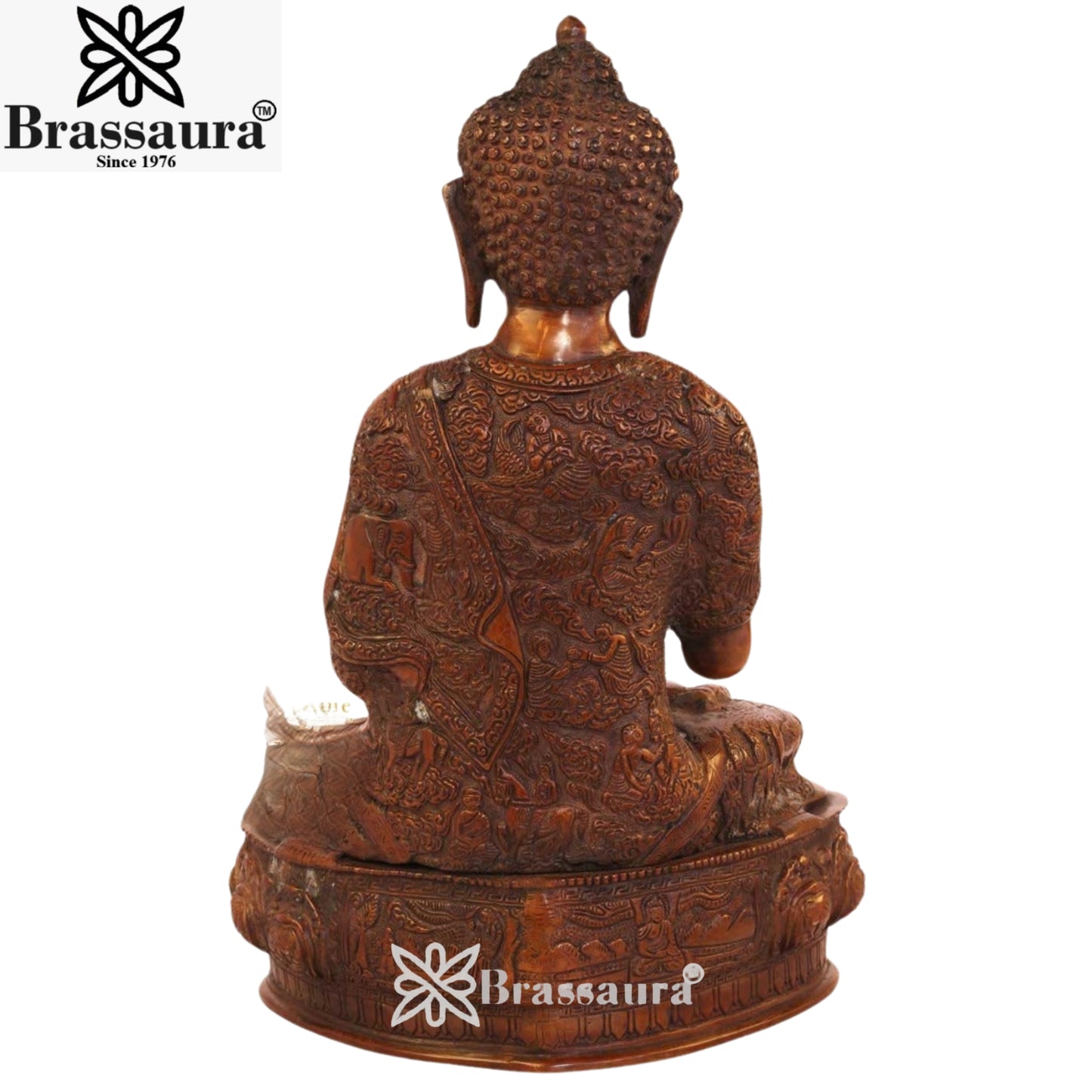 Brass Vintage Buddha Weight 7.3 Kg & Height 14 inch