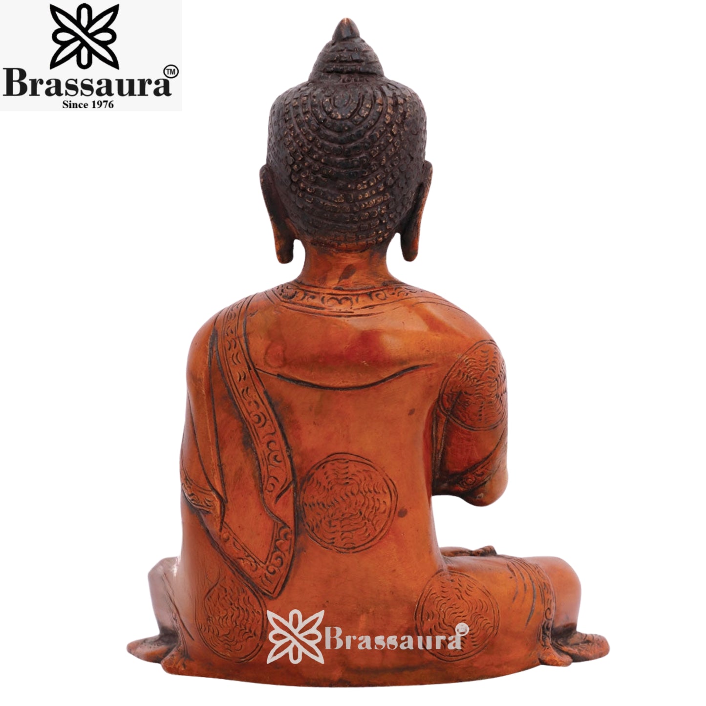 Brass Blessing Buddha Weight 2 kg & Height 8 Inch