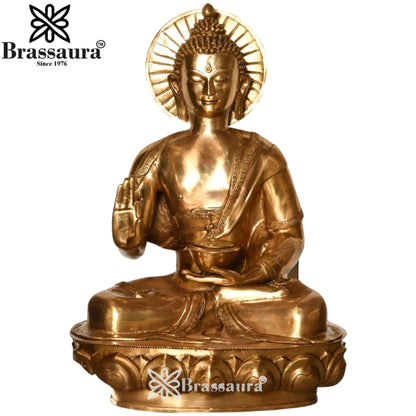 Brass Blessing Royal Golden Buddha Weight 42 kg & Height 34 Inch