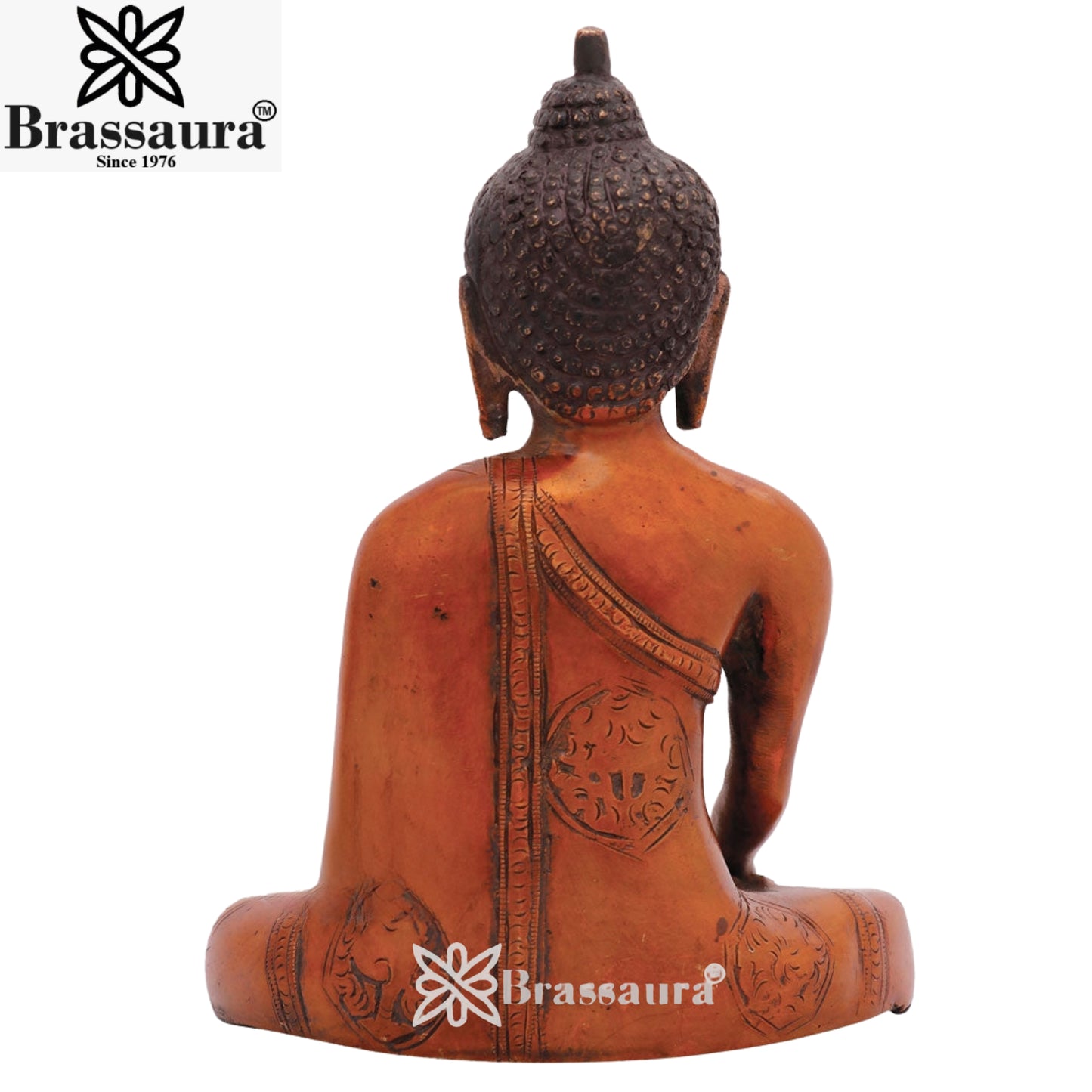 Brass Bhumisprasa Buddha Weight 1.8 kg & Height 7 Inch