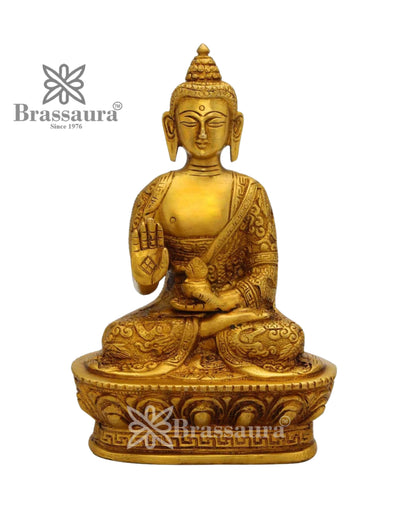 Brass Blessing Buddha Weight 1 kg & Height 7 Inch