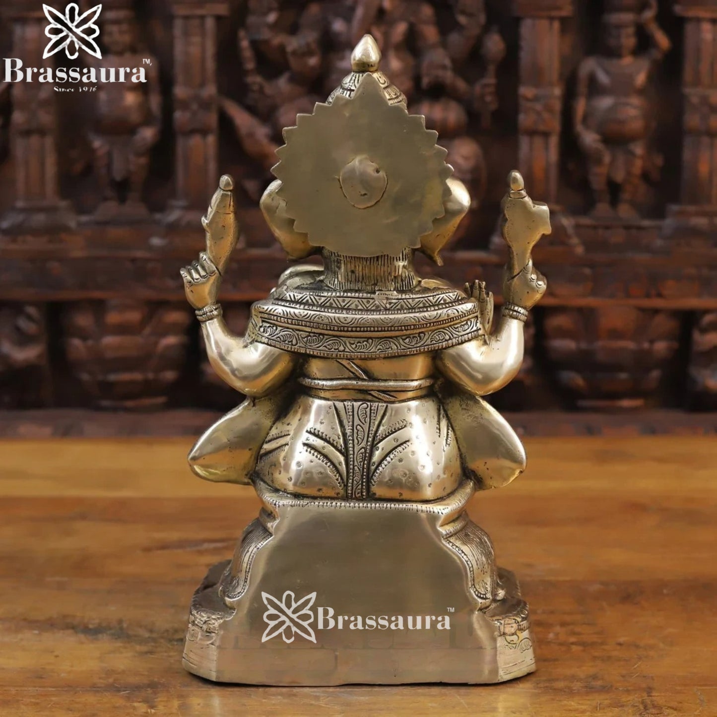 Brass Ganesha Weight 9 Kg & Height 15 Inch